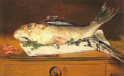 Edouard Manet Still-life, Salmon, Pike and Shrimps